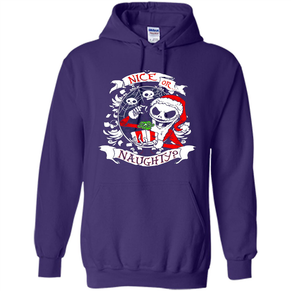 Christmas Shirt, Santa Nice Or Naughty Xmas - Hoodie