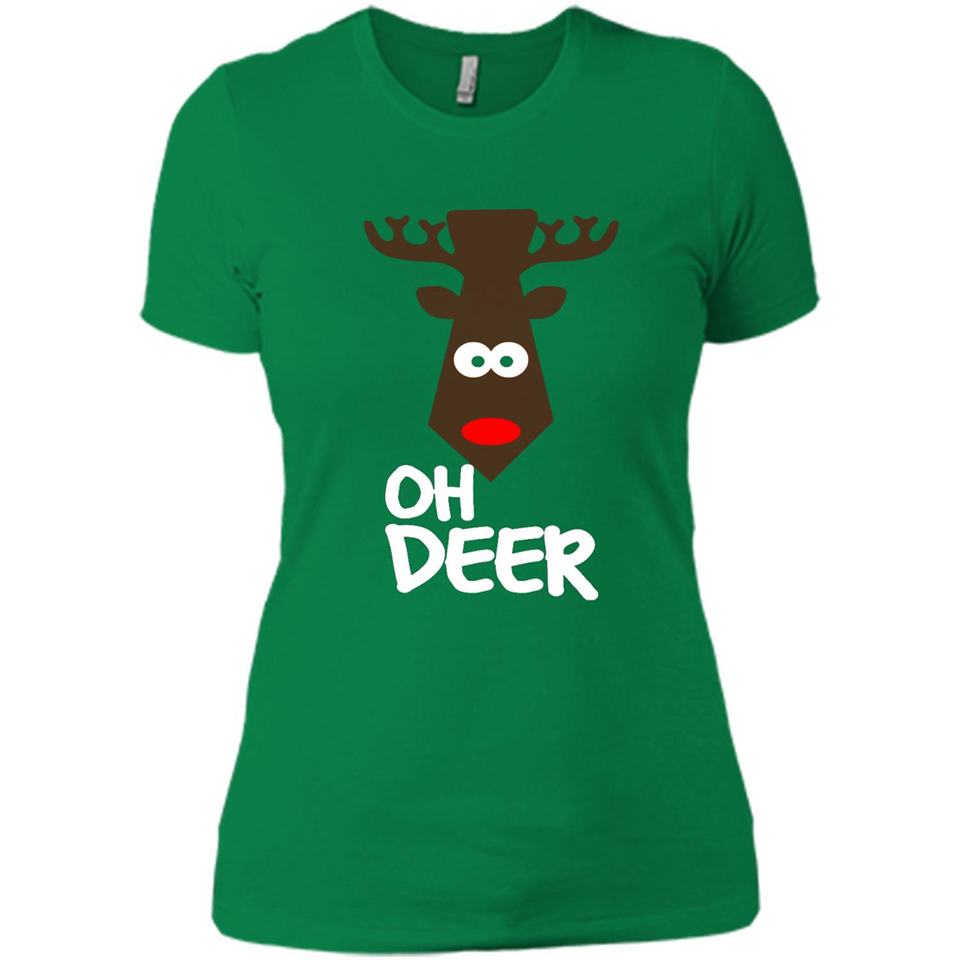 Oh Deer Christmas Reindeer Black mugs PINGPONG - Ladies' Boyfriend T-Shirt