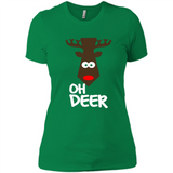 Oh Deer Christmas Reindeer Black mugs PINGPONG - Ladies' Boyfriend T-Shirt