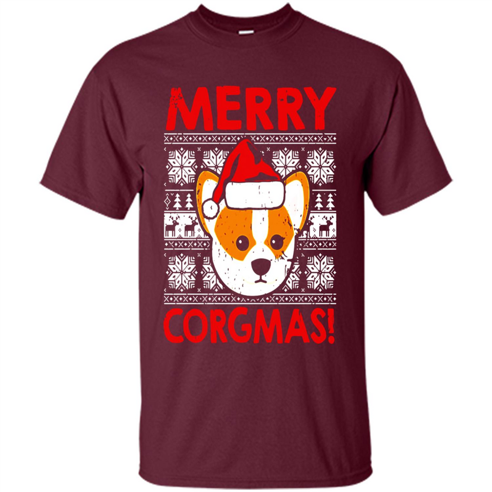 Funny Christmas Santa Corgi Dog Merry Corgmas - Shirt