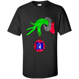 GRINCH HAND HOLDING DUKE BLUE DEVILS GLITTER CHRISTMAS PINGPONG