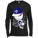 Jack Skellington The Nightmare Before Christmas-Rams Football - Canvas Long Sleeve T-Shirt