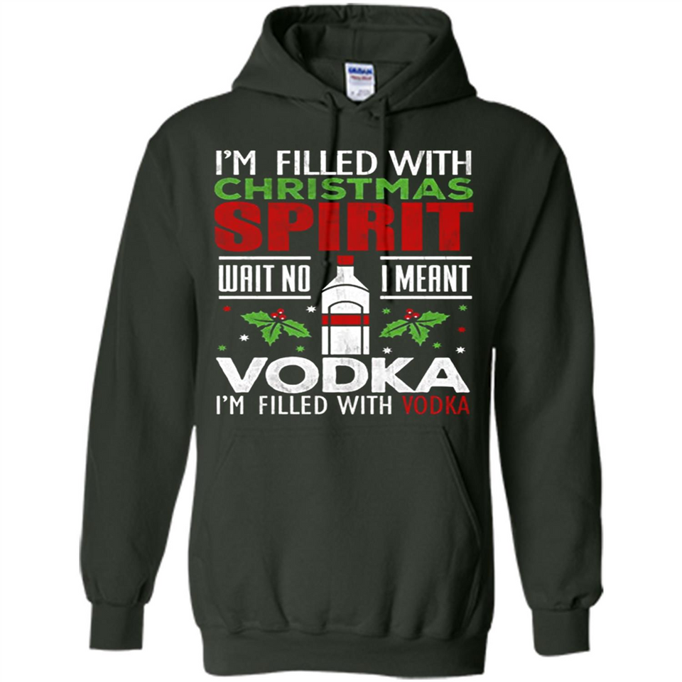 Christmas Gift Shirt Christmas Spirit Vodka Santa - Hoodie