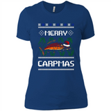 Santa Claus Carpmas Merry Carpmas Christmas Sweater PINGPONG - Ladies' Boyfriend T-Shirt