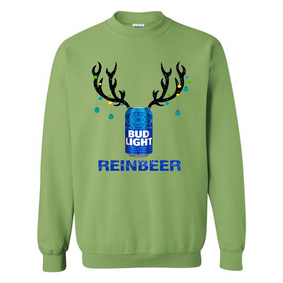 Bud Light Reinbeer Funny Beer Reindeer Christmas Sweatshirt - Sweatshirt