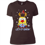 Minion Arizona Diamondbacks Ugly Christmas Sweater Let it Snow - Ladies' Boyfriend T-Shirt