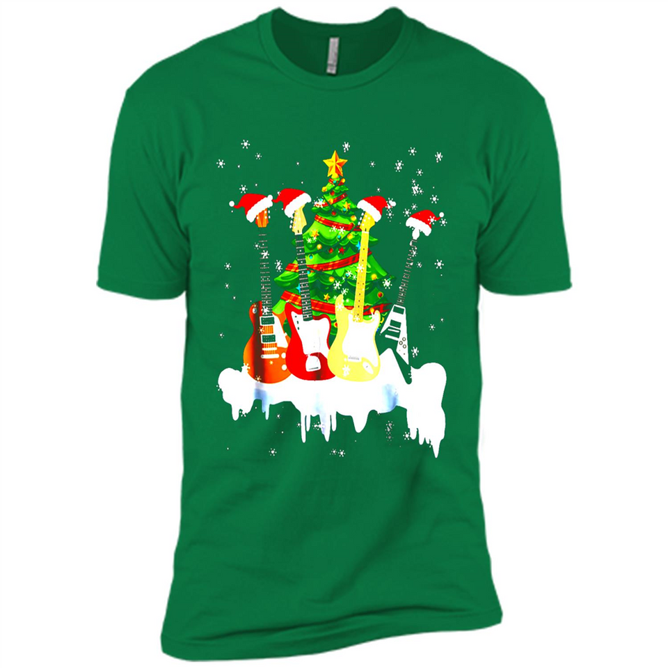 Santa Hat Electric Guitar Classical Guitar Christmas shirt Ladies' Boyfriend