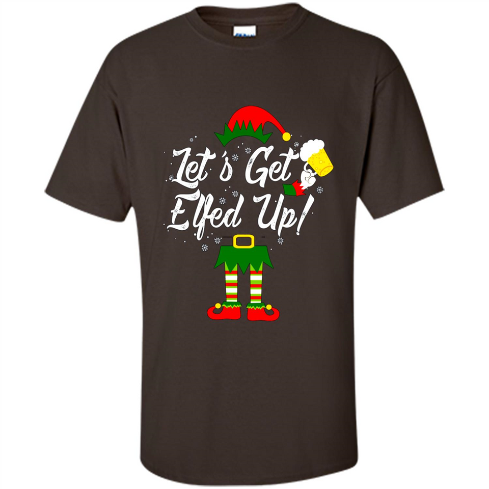 Let's Get Elfed Up Drinking Beer Christmas PINGPONG