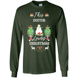 This Doctor Loves Christmas Tree Shirt with Snowman