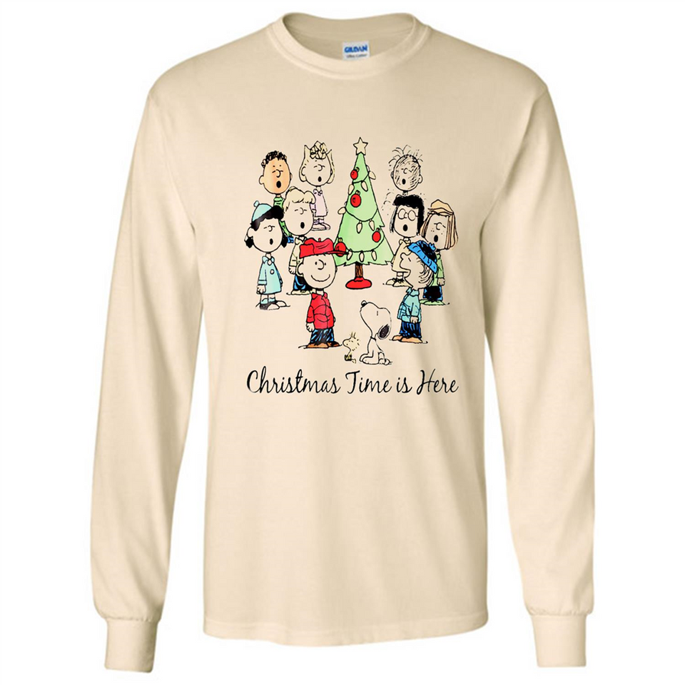 Snoopy Christmas Time Is Here Sporty T-Shirt - Long Sleeve T-Shirt