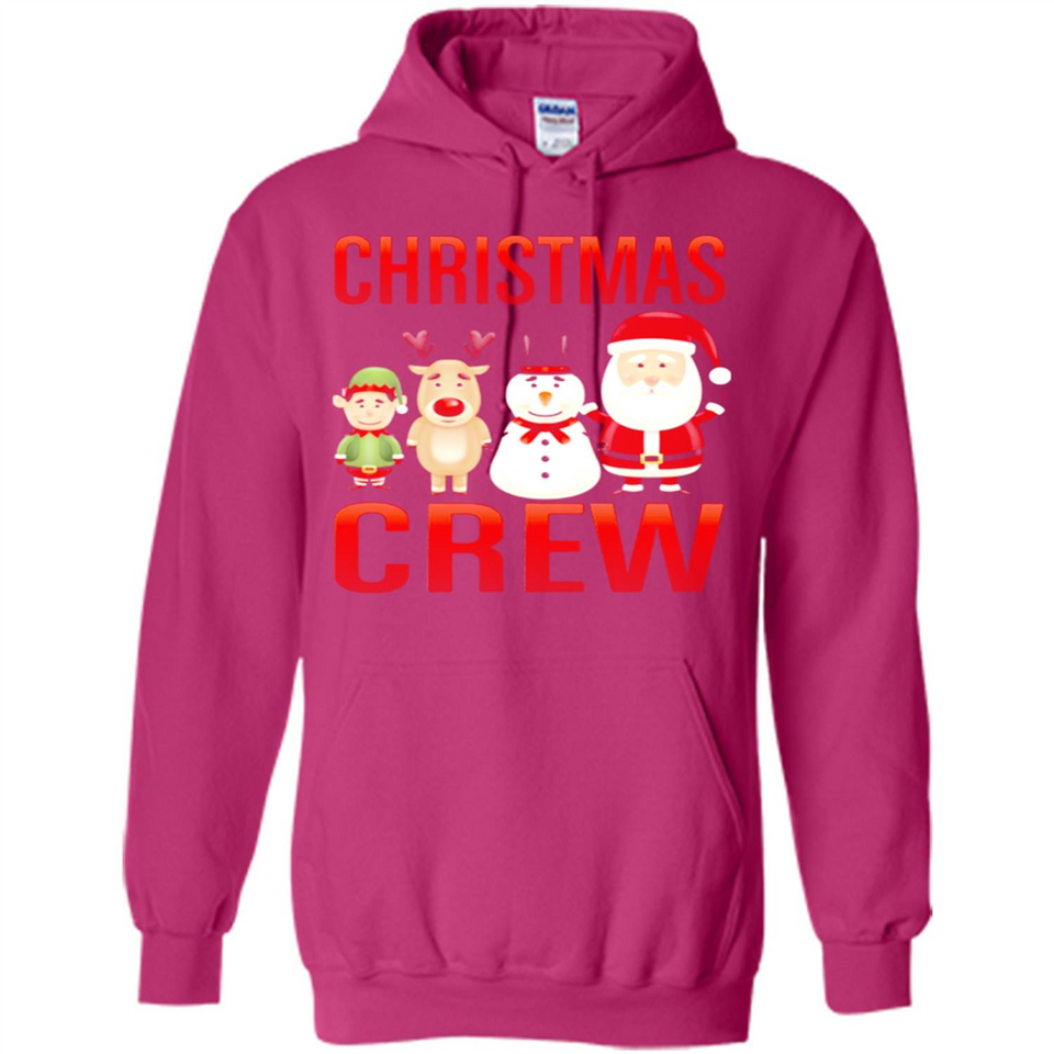 CHRISTMAS CREW Shirt X-mas Santa Snowman Reindeer Elf - Hoodie