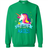 Unicorns are born in Aries Birthday Rainbow Gift Custom Ultra Cotton