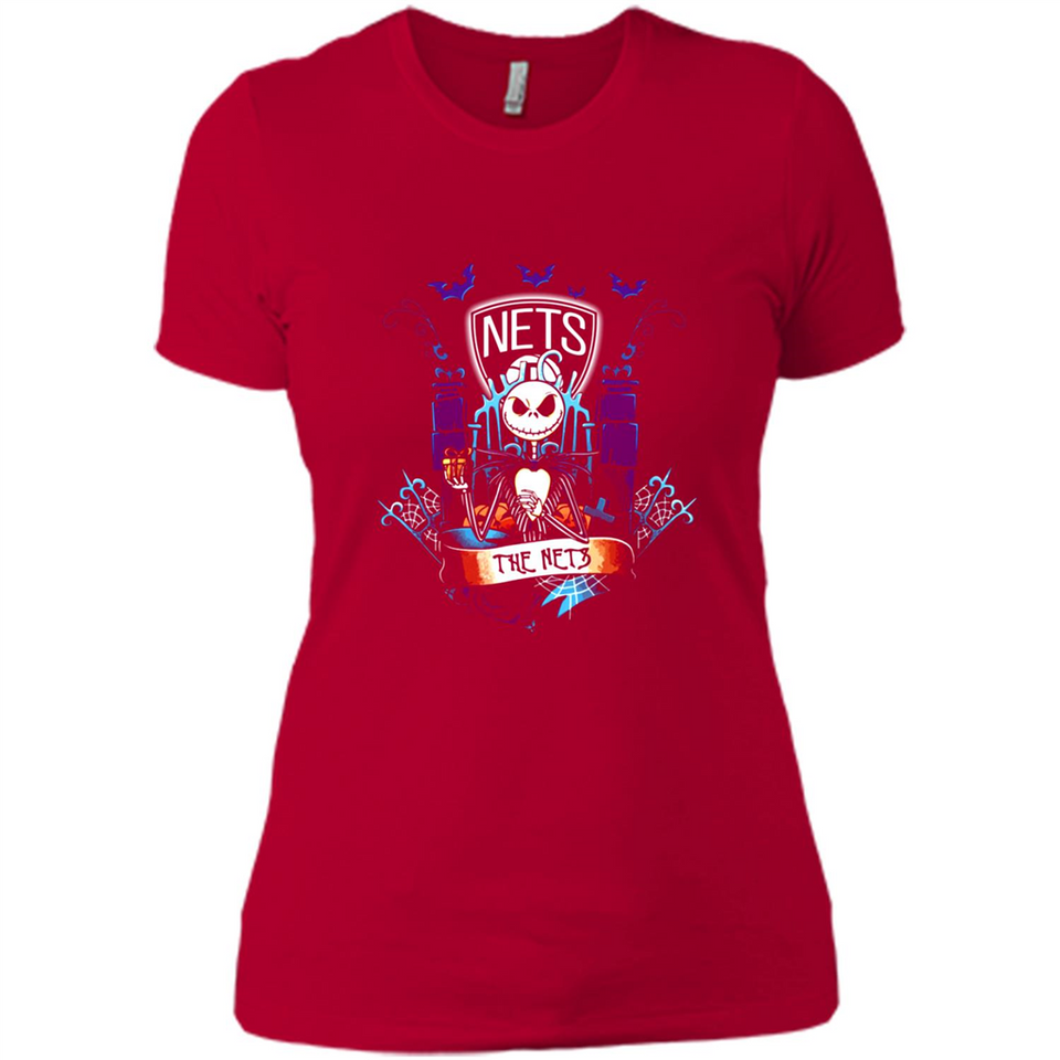 Brooklyn Nets Halloween The Nightmare Before Christmas - Ladies' Boyfriend T-Shirt
