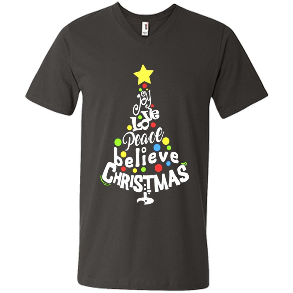 Joy Love Peace Believe Christmas Tree