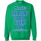 Reasons to be a Memphis Tigers Fan Complete List on Back - Sweatshirt