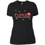 Mens Christmas Funcle The Cool Fun Uncle Definition Xmas - Ladies' Boyfriend T-Shirt
