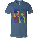 Selena Gomez Light Color - Canvas Unisex V-Neck