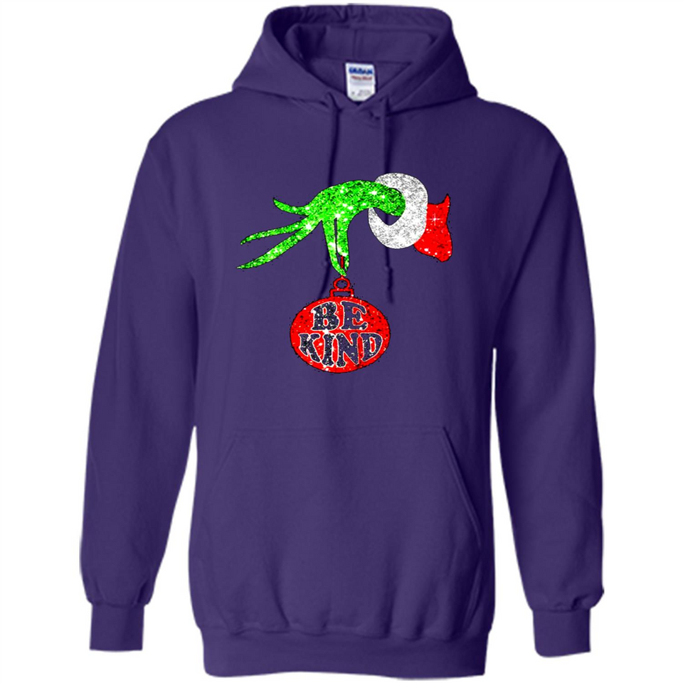 Christma Season With Green Grinch Hand Be Kind - Hoodie