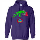 GRINCH HAND HOLDING GOLDEN STATE WARRIORS GLITTER CHRISTMAS PINGPONG