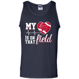 Wisconsin Badgers Football My Heart is on that Field - Tank Top