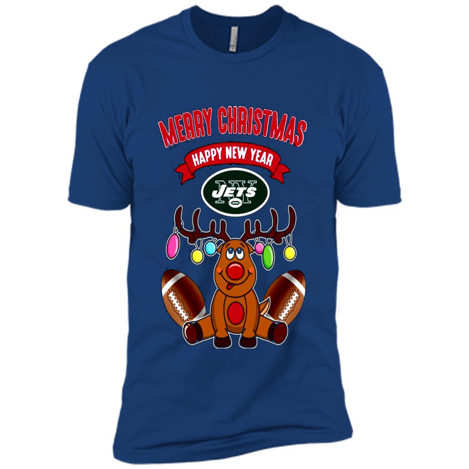 New York Jets NFL Reindeer Funny Merry Christmas And Happy New Year