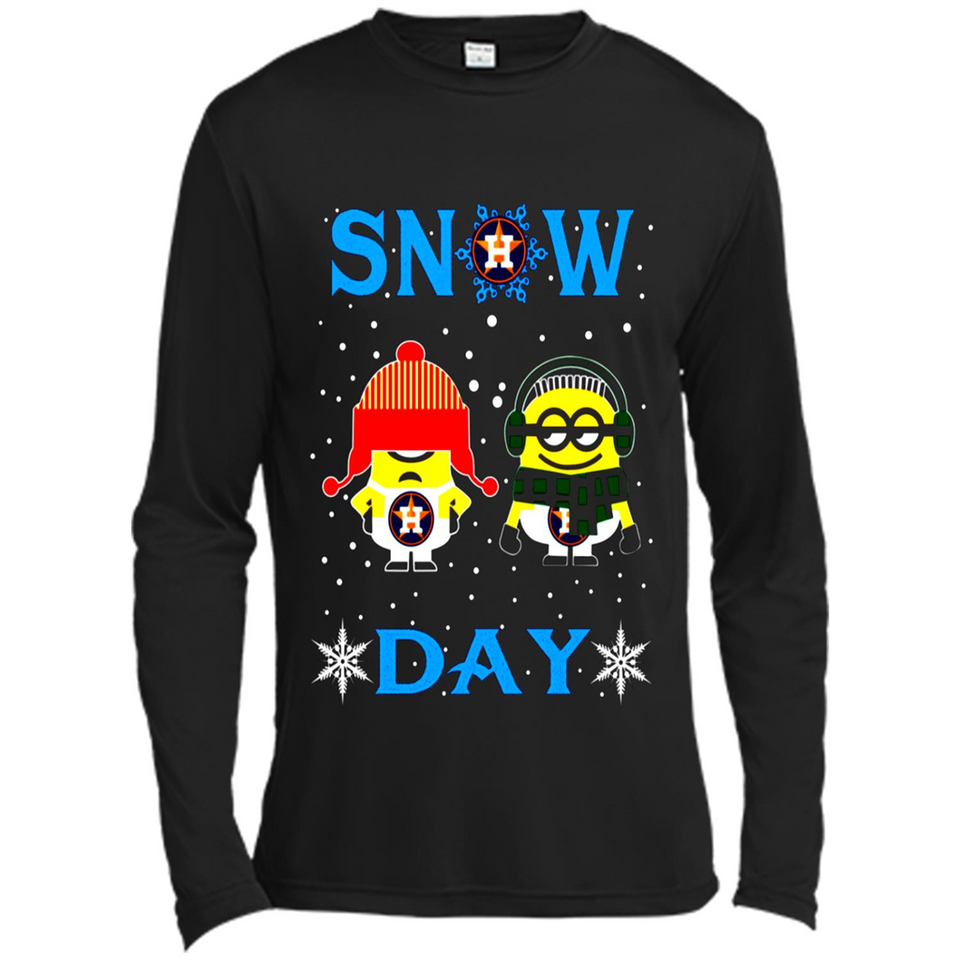 Snow Day Shirt For Houston Astros Vs Minion Fans pingpong
