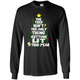 Funny Christmas Tree Drinking Sweatshirt Adult Boozy Festive - Long Sleeve T-Shirt