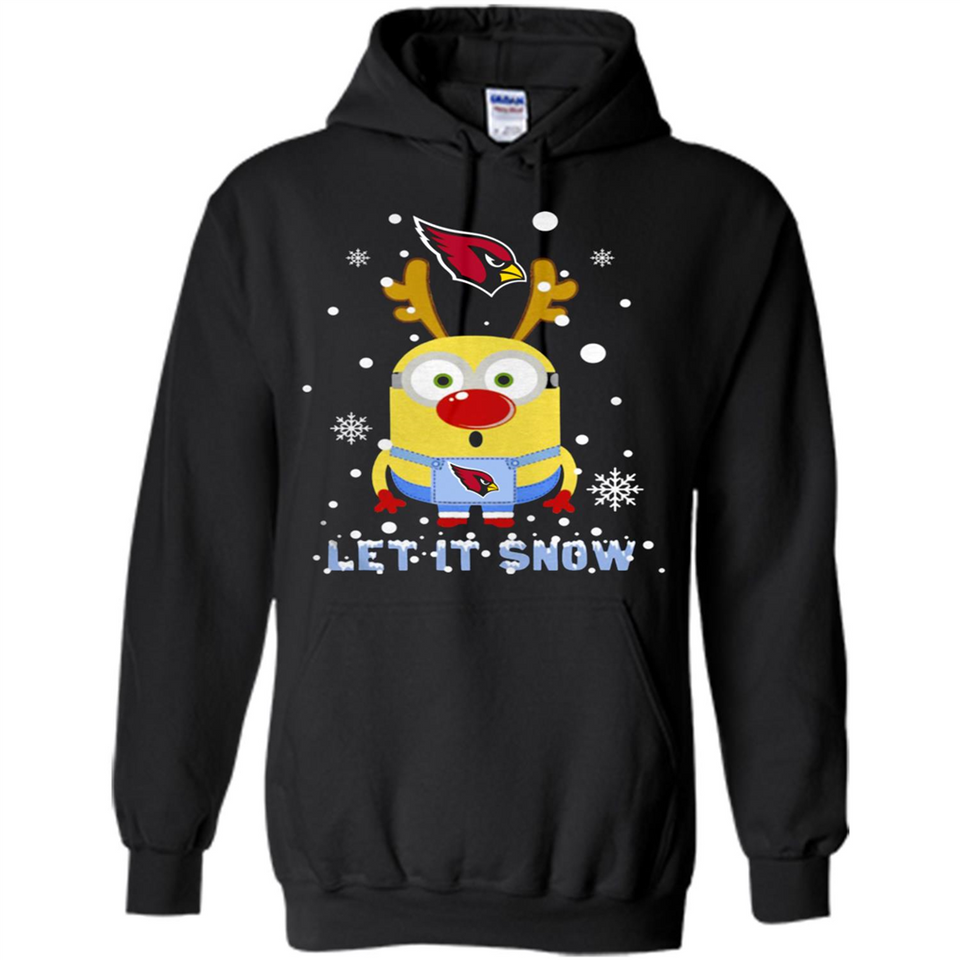 Minion Arizona Cardinals Ugly Christmas Sweater Let it Snow - Hoodie