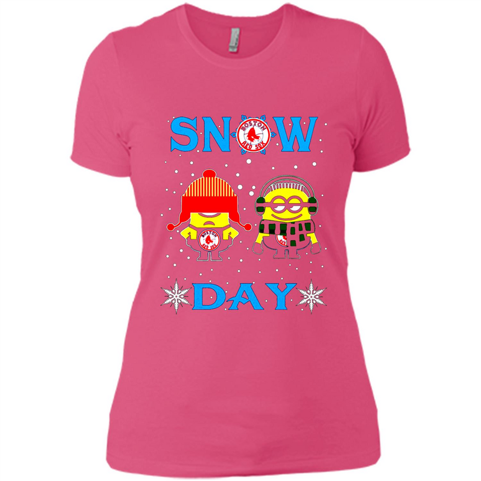Snow Day Shirt For Boston Red Sox Vs Minion Fans pingpong