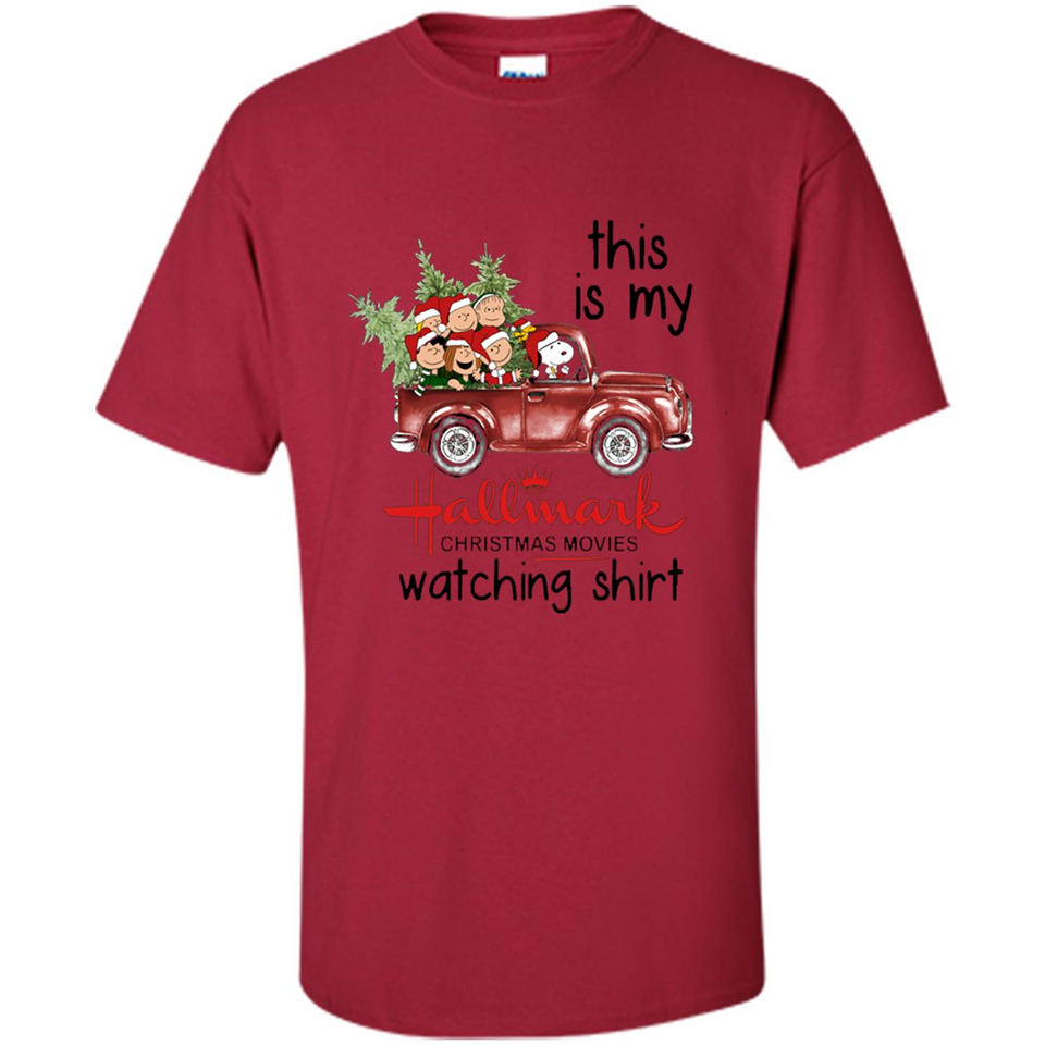 Snoopy This Is My Hallmark Christmas Movies Watching T-Shirt - Shirt