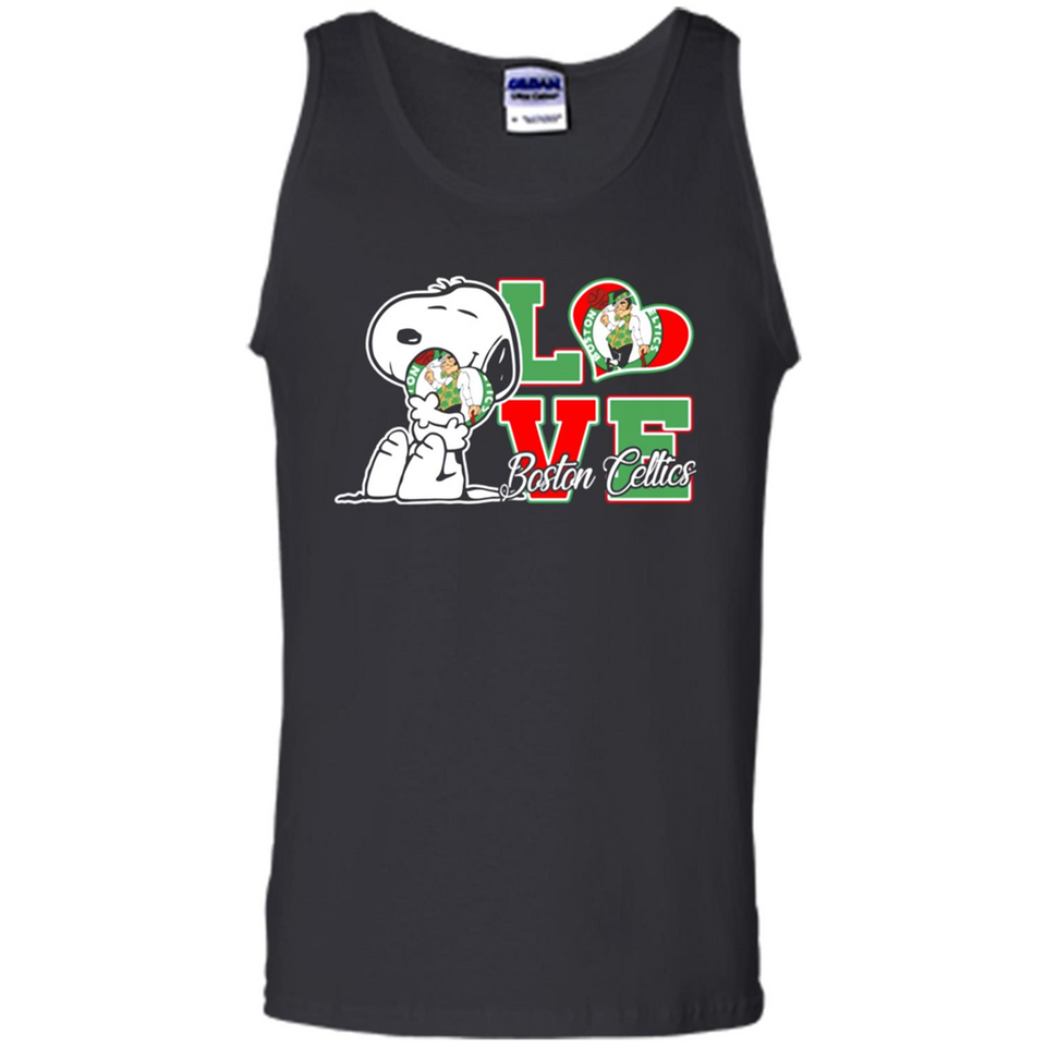 Snoopy loves NBA Boston Celtics - Tank Top