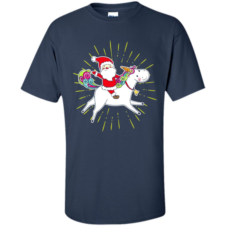 Unicorn And Santa Christmas - Shirt