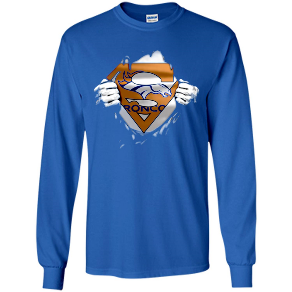 Denver Broncos And Superman Fans - Long Sleeve T-Shirt
