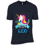 Unicorns are born in Leo Birthday Rainbow Gift Ladies Custom