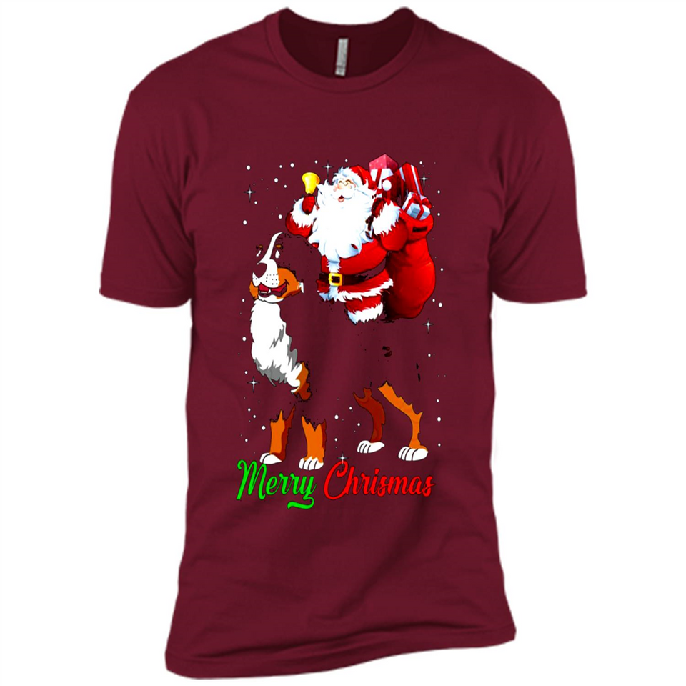 Merry Christmas Santa Claus With Big Dog sweater PINGPONG