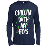Chillin With My Ho's Funny Christmas - Canvas Long Sleeve T-Shirt