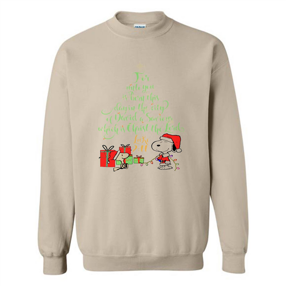 Snoopy Merry Christmas with Christmas tree T-Shirt - Sweatshirt