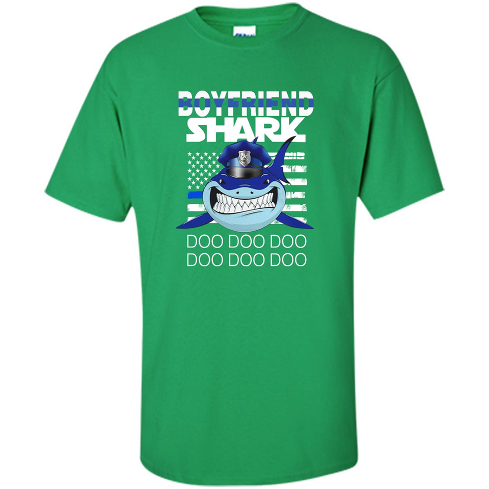 Police boyfriend Shark Blue Line Tee