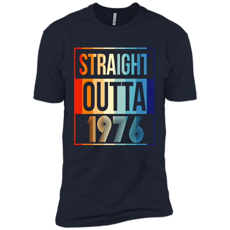 Retro Straight Outta 1976 42 Years Old - Premium Short Sleeve T-Shirt