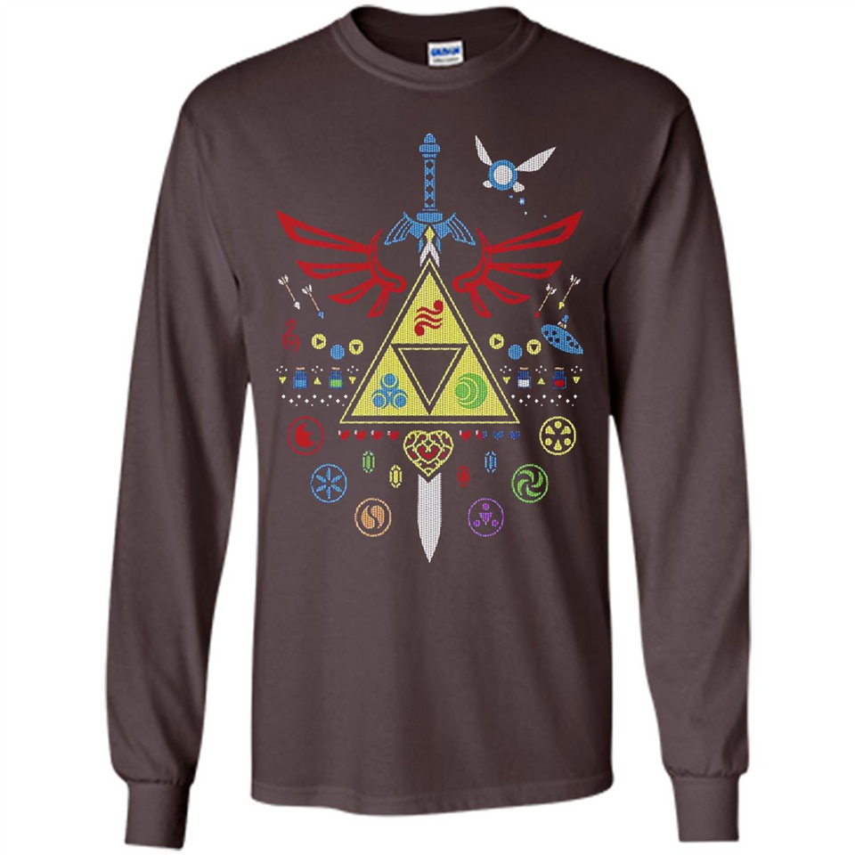 Song of Christmas Time the Legend of Zelda Ugly Sweater Perfect Christmas - Long Sleeve T-Shirt