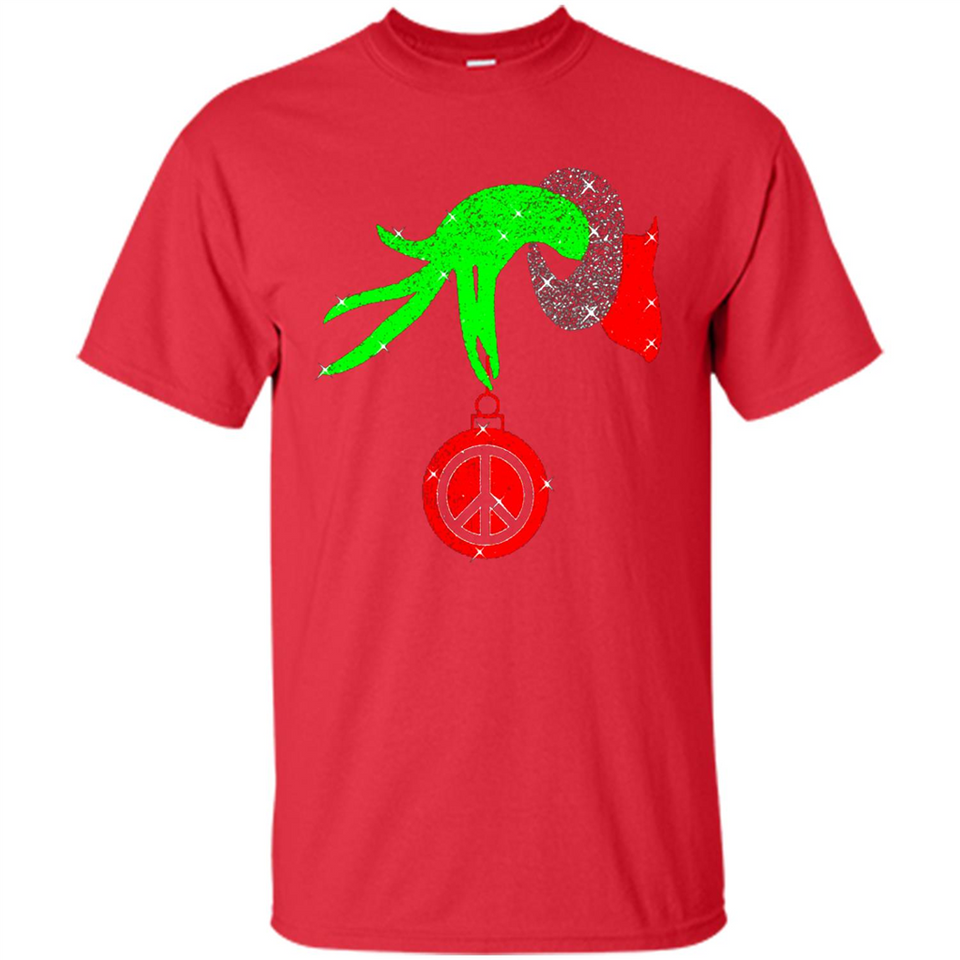 Christmas The Grinch Hand Holding Hippie Ornament - Shirt