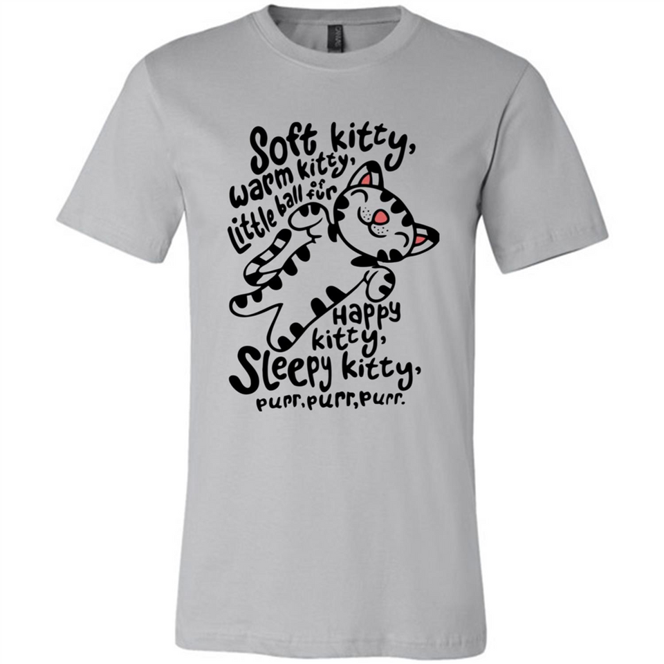 Soft kitty warm kitty little ball of fur - Canvas Unisex T-Shirt