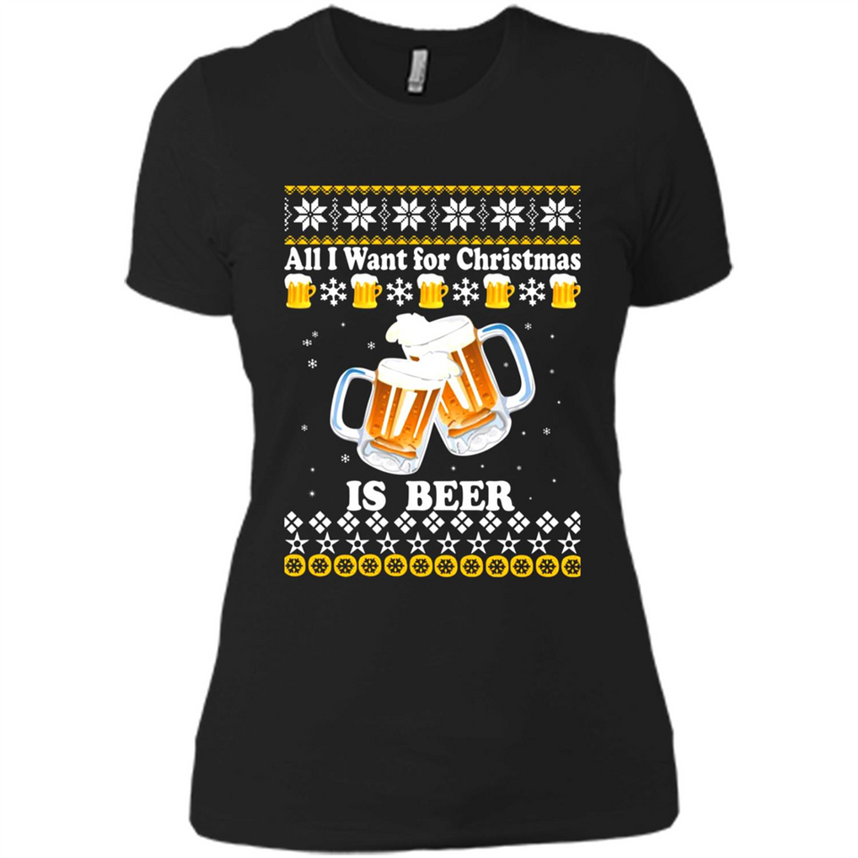 All I want for Christmas is Beer sweater - Ladies' Boyfriend T-Shirt