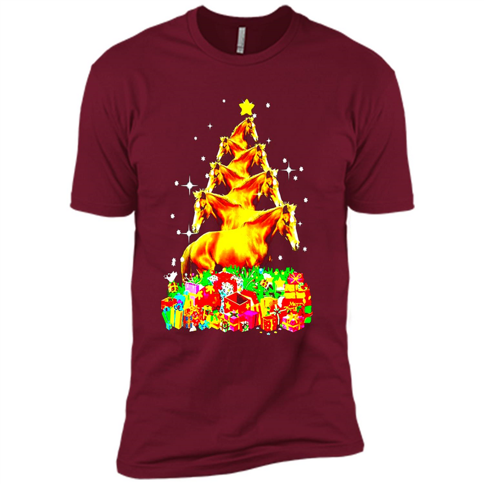 Horse Lover Tees Merry Christmas - Premium Short Sleeve T-Shirt