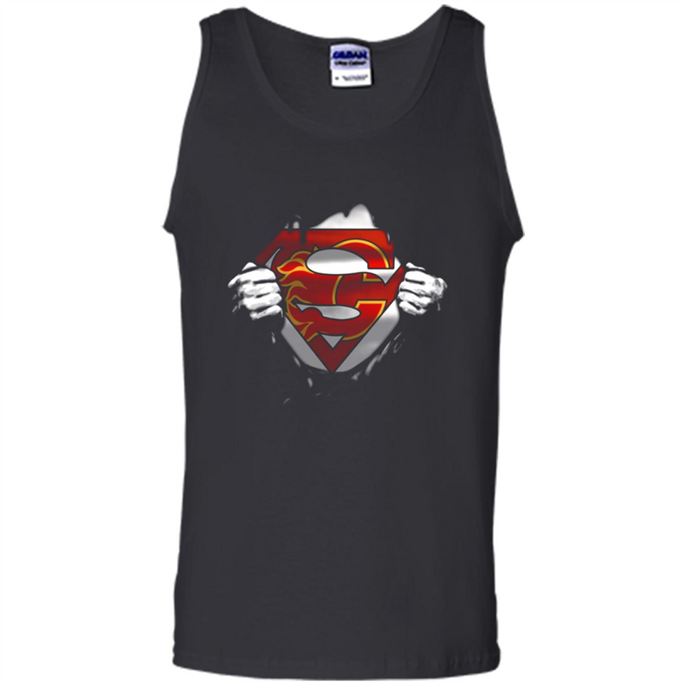 Calgary Flames And Superman Fans - Tank Top