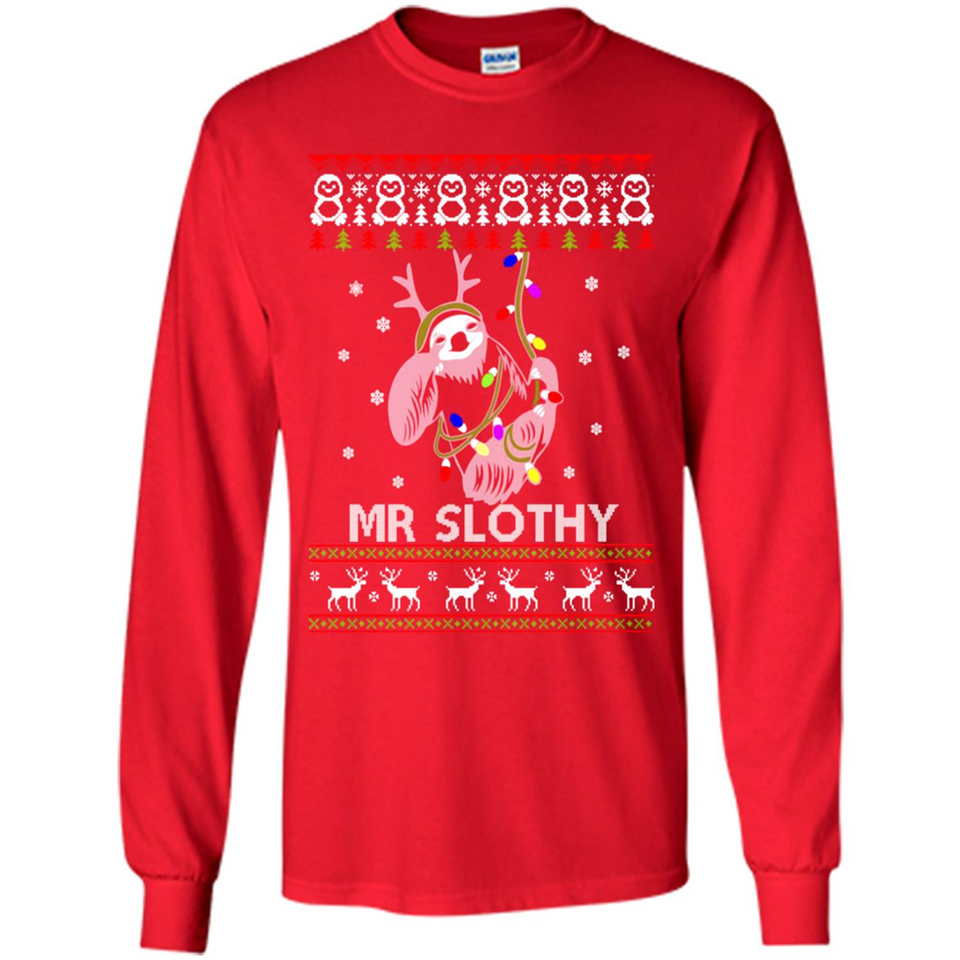 Mr Slothy Christma - Long Sleeve T-Shirt