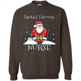 Funny Christmas Nurse Shirt, Santa_s Favorite Nurse - Sweatshirt