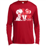 Snoopy loves NBA Atlanta Hawks - Canvas Long Sleeve T-Shirt