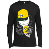 Jack Skellington The Nightmare Before Christmas-Packers Football - Canvas Long Sleeve T-Shirt