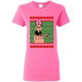 Grinch Nurse Ugly Christmas Sporty T-Shirt PINGPONG - Ladies Short-Sleeve